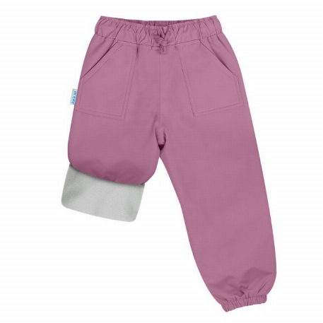 Pantalon de pluie doublé en polaire - Prune foncé | Jan & Jul