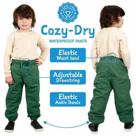 Pantalon de pluie doublé en polaire - Prune foncé | Jan & Jul