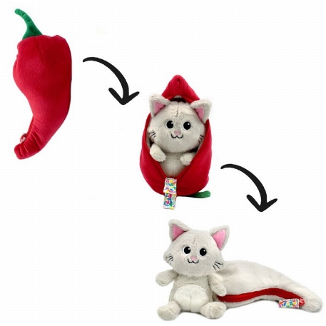 Peluche Flipetz - Spicet le chat-piment | Les Déglingos