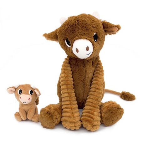 Peluche Maman et son bébé - Hindou La vache et son bébé | Les Déglingos