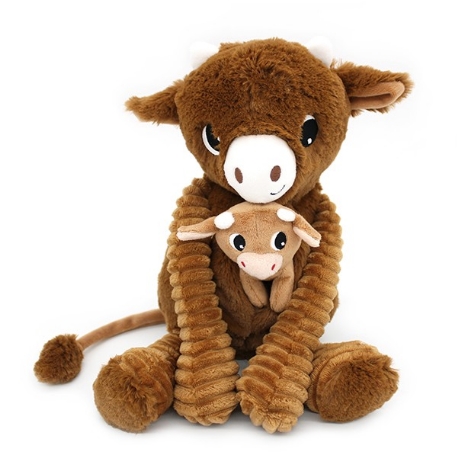 Peluche Maman et son bébé - Hindou La vache et son bébé | Les Déglingos