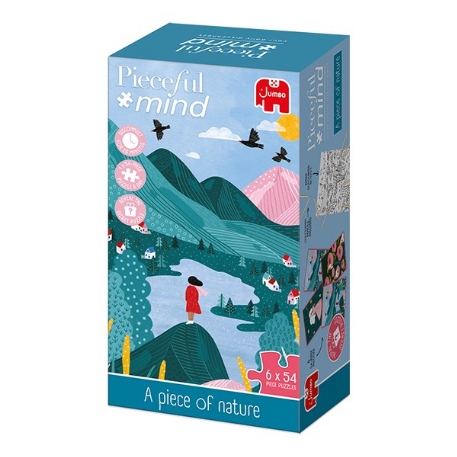 Pieceful mind - 6 puzzles de 54 pièces et activités - Un morceau de nature | Jumbo