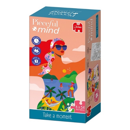 Pieceful mind - 6 puzzles de 54 pièces et activités - Prend un moment | Jumbo