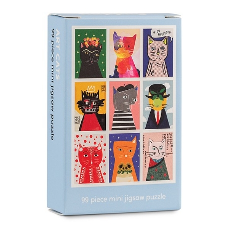 Mini puzzle de 99 pièces - Chats artistiques | Happily