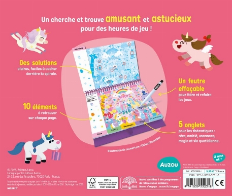 Cherche et trouve - Licornes | Auzou