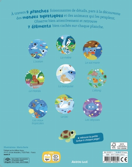 Cherche et trouve des tout-petits - Tous à l'eau | Auzou