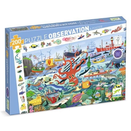 Puzzle observation - Les secrets de la mer - 200 pcs | Djeco