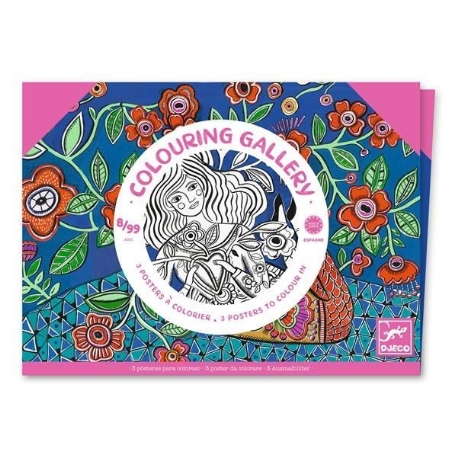 Colouring gallery - Floraisons - 3 posters à colorier | Djeco