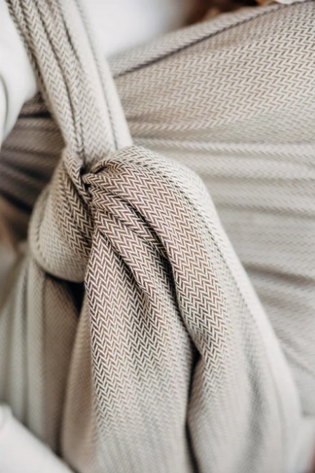 Écharpe Tissée - Tissage en chevrons - Little herringbone almond - TAILLE M (4.6 mètres) | LennyLamb