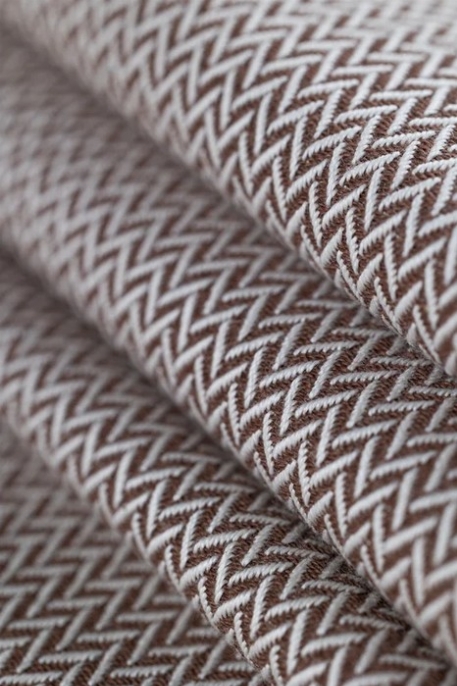 Écharpe Tissée - Tissage en chevrons - Little herringbone almond - TAILLE M (4.6 mètres) | LennyLamb