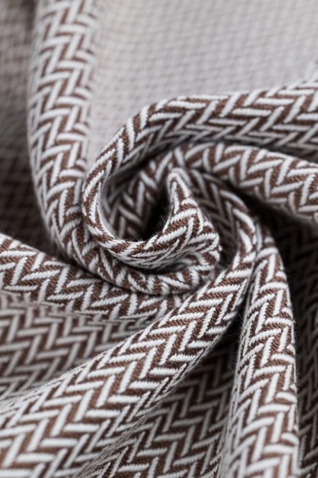 Écharpe Tissée - Tissage en chevrons - Little herringbone almond - TAILLE L (5.2 mètres) | LennyLamb