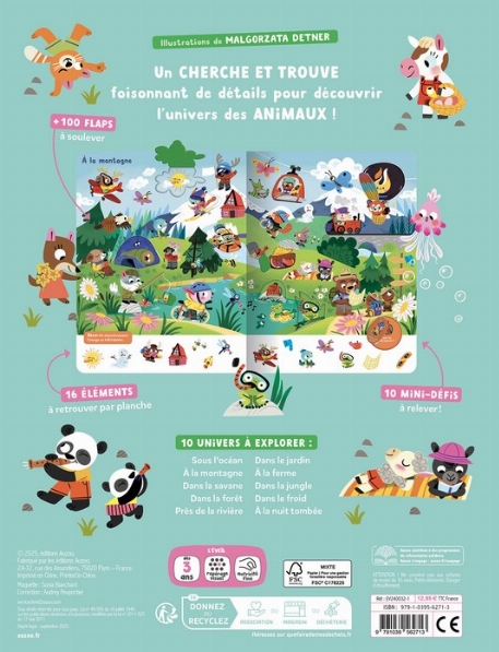 Mon cherche et trouve Surprise - Les Animaux | Auzou