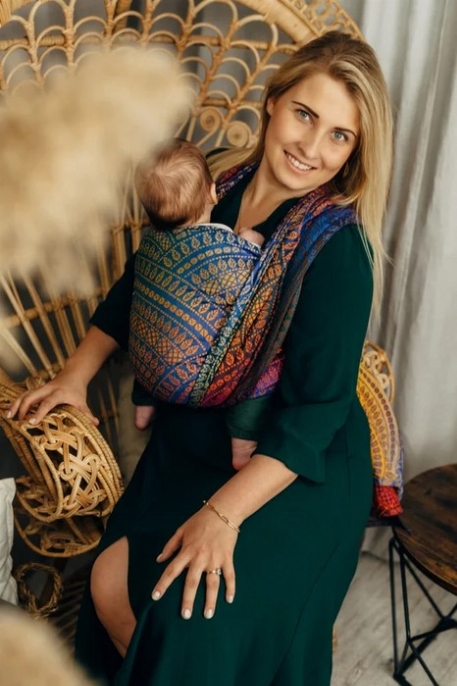 Écharpe Tissée - Tissage Jacquard - Peacock's tail bolero - TAILLE M (4.6 mètres) | LennyLamb