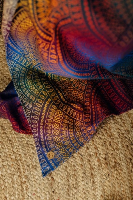 Écharpe Tissée - Tissage Jacquard - Peacock's tail bolero - TAILLE M (4.6 mètres) | LennyLamb