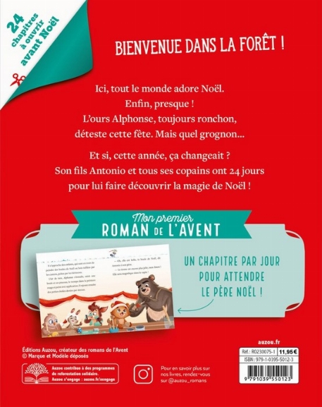 Mon premier roman de l'avent - Le Noël des animaux | Auzou