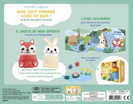 Mon premier livre de bain - Le bain de petit renard | Auzou