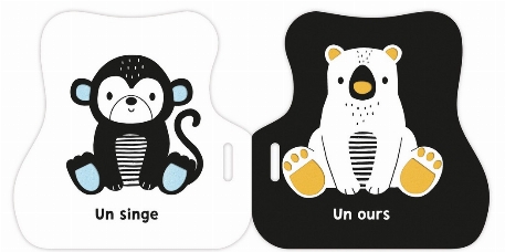 Mon premier livre poussette en noir et blanc - Animaux mignons | Auzou