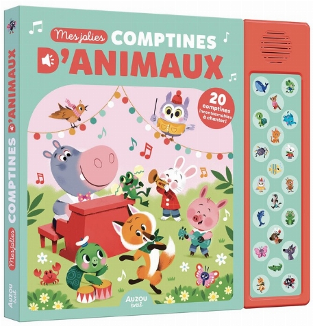 Mes jolies comptines d'animaux - 20 puces sonores | Auzou