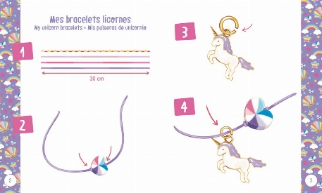 Mon superbe bijou - Mes bracelets licornes Fluo | Auzou