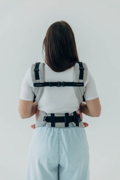 Porte-bébé ajustable LennyUpGrade PRO - Tissage en chevrons - Little Herringbone grey | LennyLamb