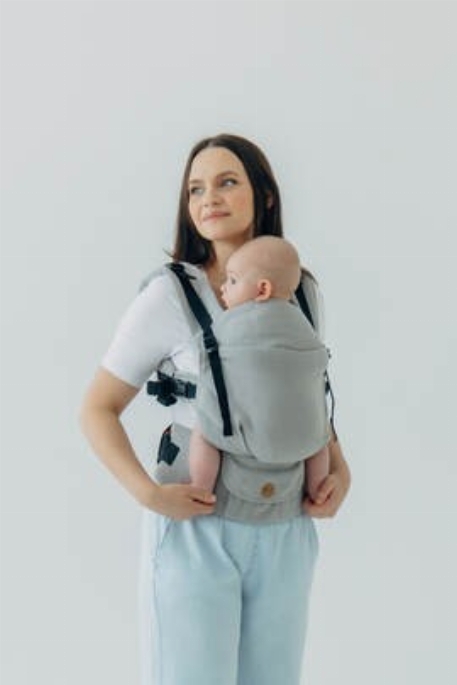 Porte-bébé ajustable LennyUpGrade PRO - Tissage en chevrons - Little Herringbone grey | LennyLamb