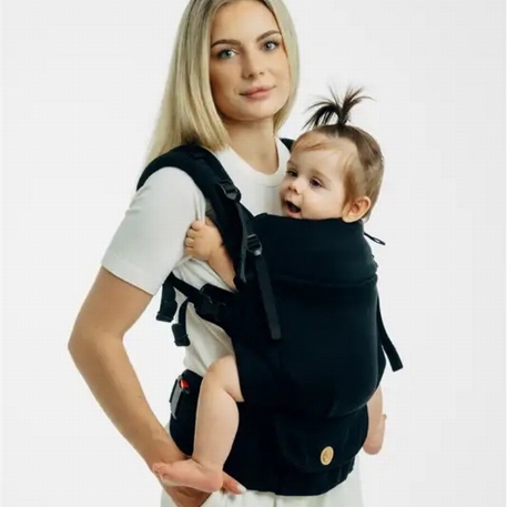 Porte-bébé ajustable LennyUpGrade PRO - Tissage en chevrons - Little Herringbone ebony black | LennyLamb