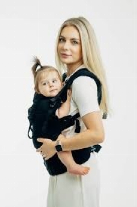 Porte-bébé ajustable LennyUpGrade PRO - Tissage en chevrons - Little Herringbone ebony black | LennyLamb