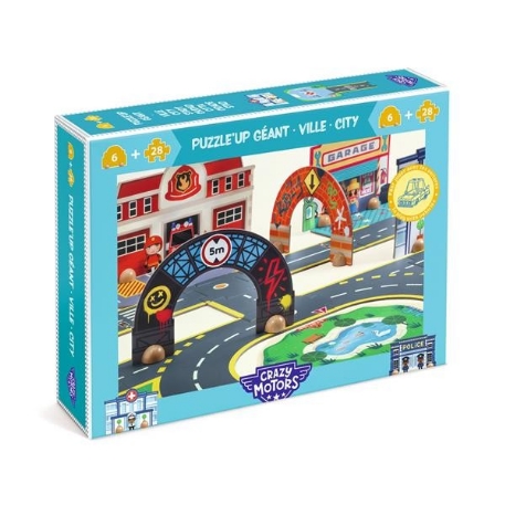Crazy Motors/ Puzzl'Up Ville-Géant - 33 pcs | Djeco
