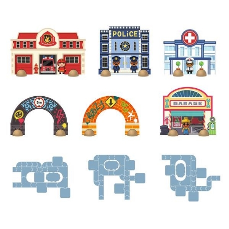 Crazy Motors/ Puzzl'Up Ville-Géant - 33 pcs | Djeco