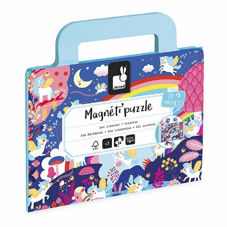 Magneti'puzzles - Licornes  - 24 pièces | Janod
