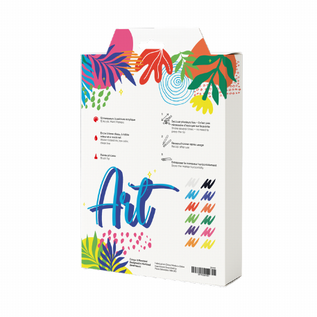 Marqueurs acryliques pinceaux - 12 marqueurs | DeSerres