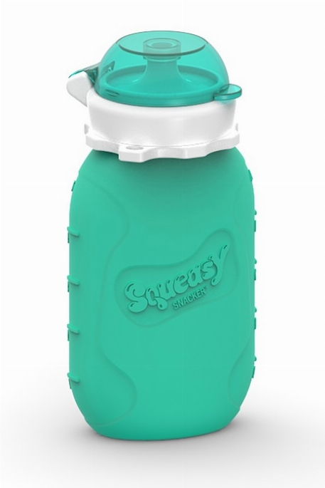 Pochette réutilisable pour aliments 6oz - Aqua | Squeasy Snacker