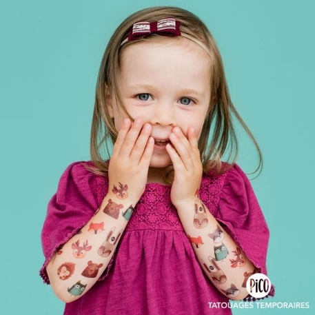 Tatouages temporaires - Les animaux de la forêt | PiCO