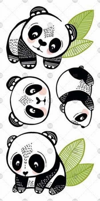 Tatouages temporaires, Les pandas sympas - PICO