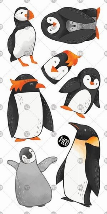 Tatouages temporaires, Les charmants pingouins - PICO