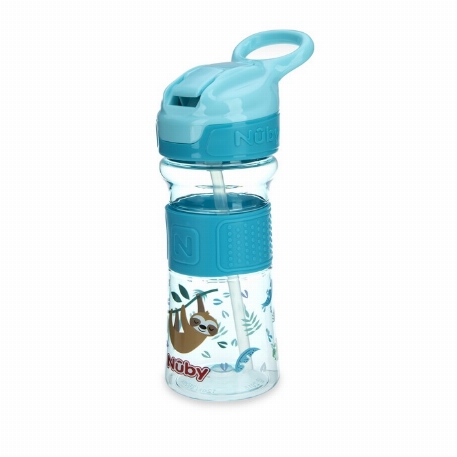 Bouteille No-Spill Thirsty Kids Reflex Flip-It - Paresseux | Nuby