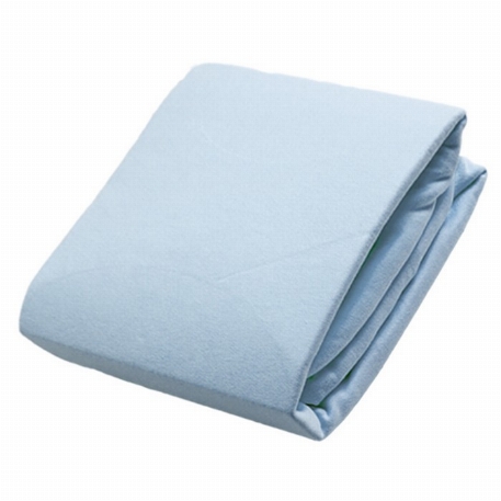Drap contour en flanelle pour lit de bébé (28" X 52") - Bleu | Kushies
